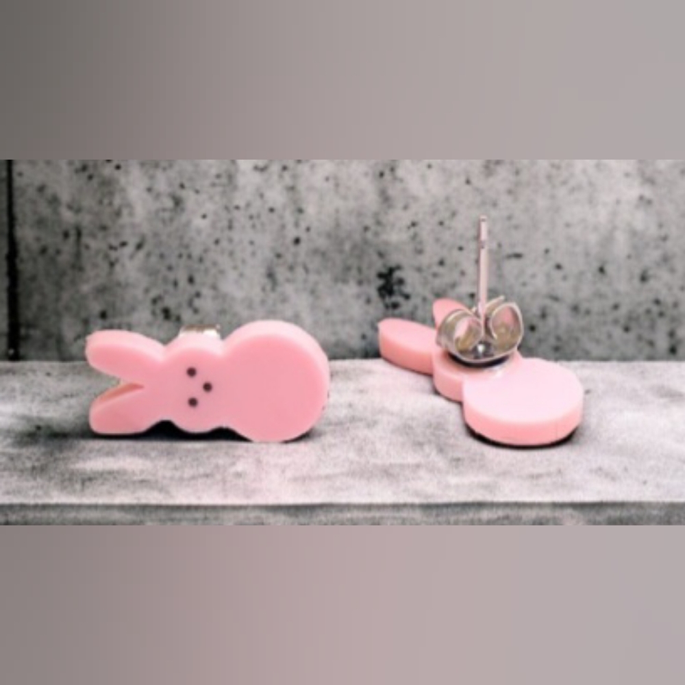 Peep Bunny Stud Earrings